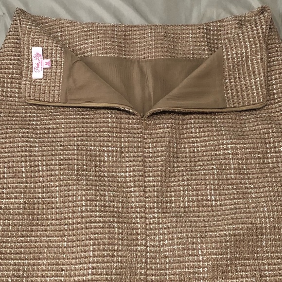 Pink Lily- Brown Tweed Skirt - Picture 9 of 14